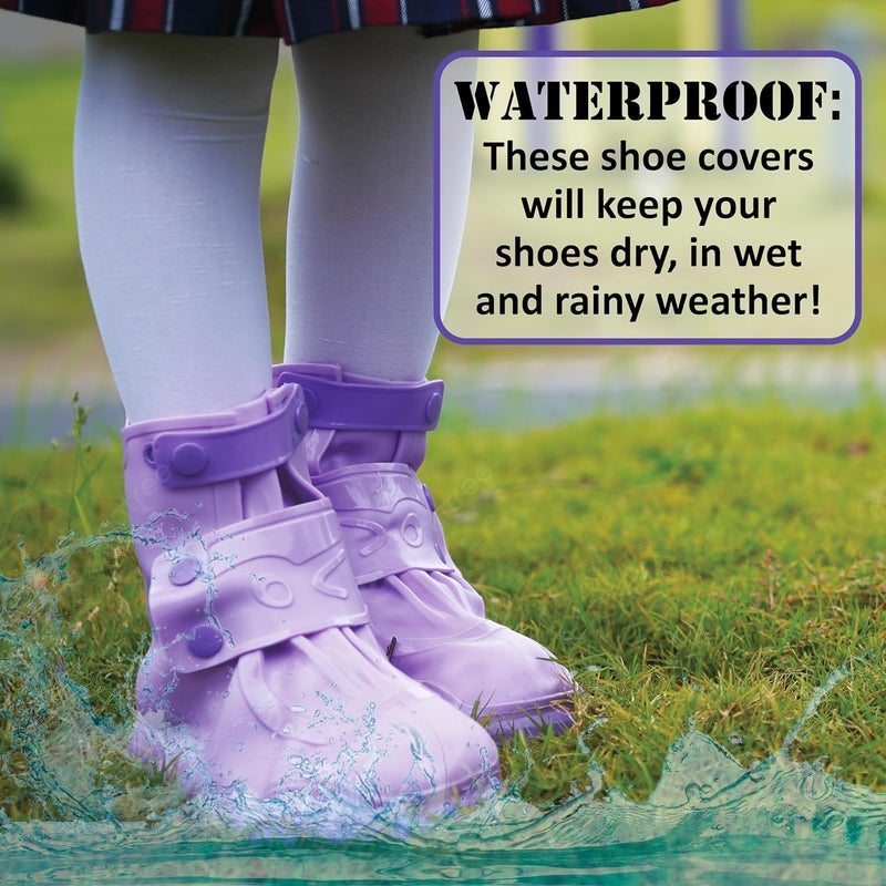 Galashield Rain Shoe Covers Kids Waterproof Shoe Cover for Boys Girls Reusable Galoshes Overshoes - Image 3